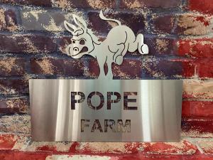 Pope Farm Aluminum Sign